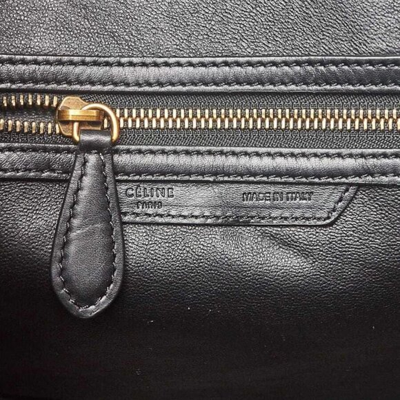 Celine Tricolor Leather/Suede Micro Luggage Tote Bag - Picture 11 of 12